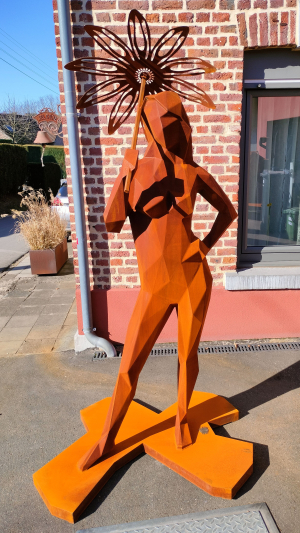 Ioannis Konsolakis - L'insouciante (Front)(Corten steel)